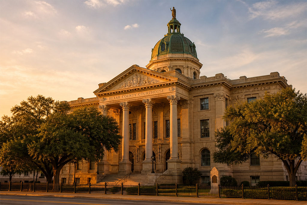 County Courthouse in San Antonio Texas where SAPCR cases are filed