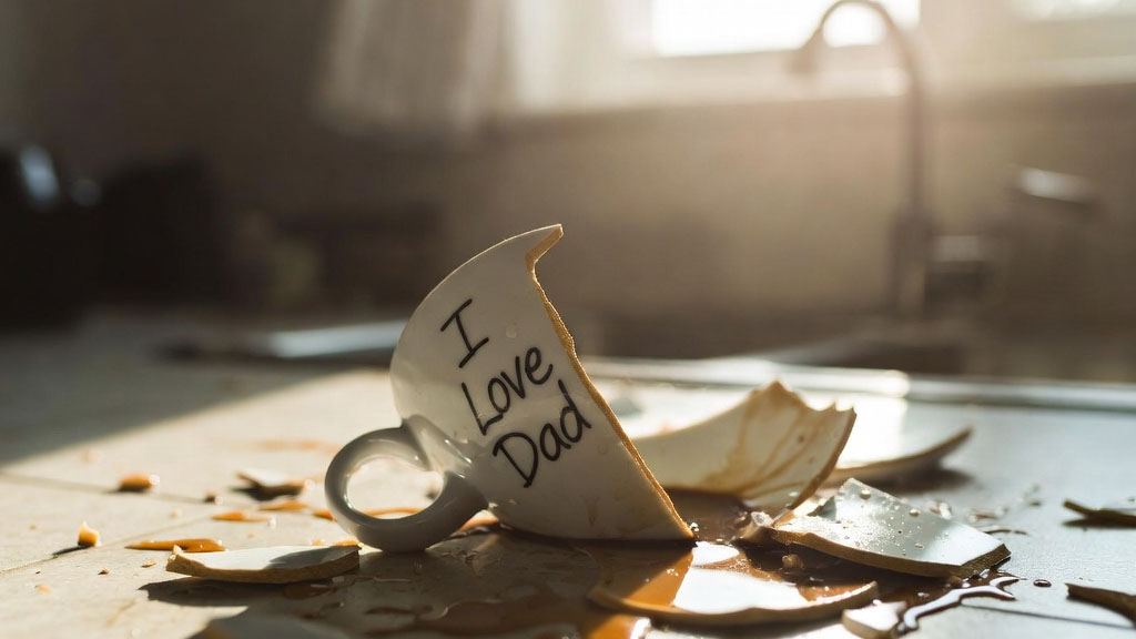 Broken coffee cup representing destroyed marital property in Texas divorce