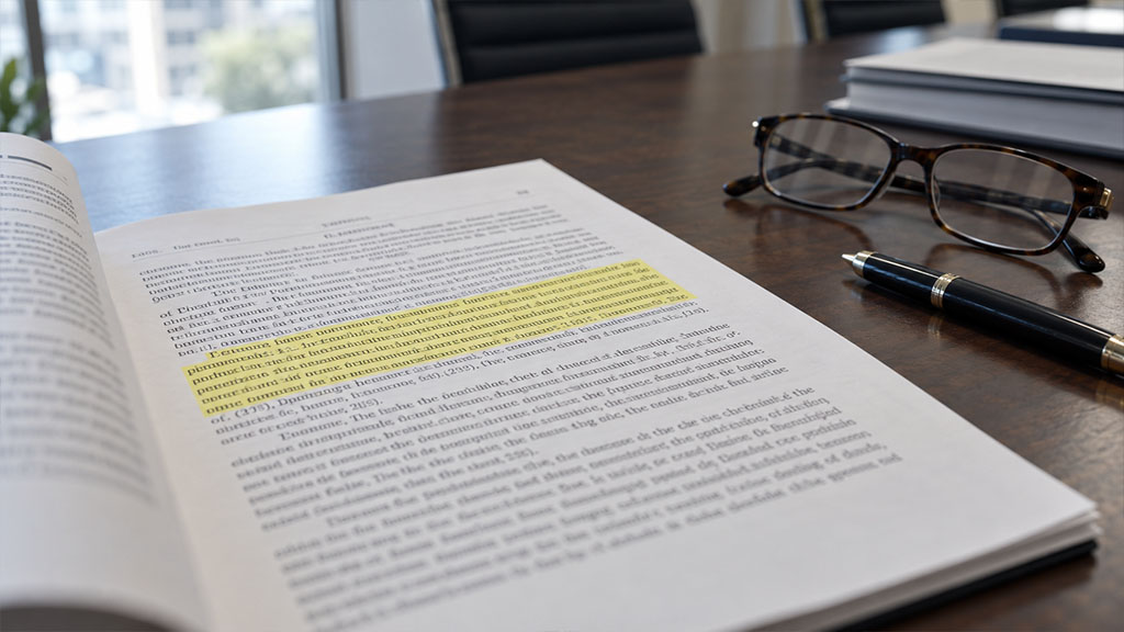 Printed Texas Supreme Court opinion with a highlighted paragraph on primary residence and possession